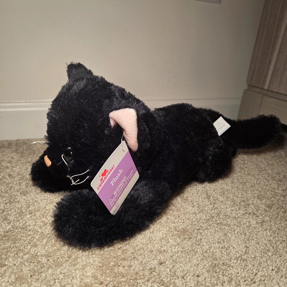 Plush Black Cat Toy